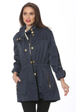 Load image into Gallery viewer, Ciao Milano Tess Rain Jacket - White and Navy
