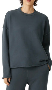 Eileen Fisher Crewneck Boxy Organic Cotton Sweatshirt