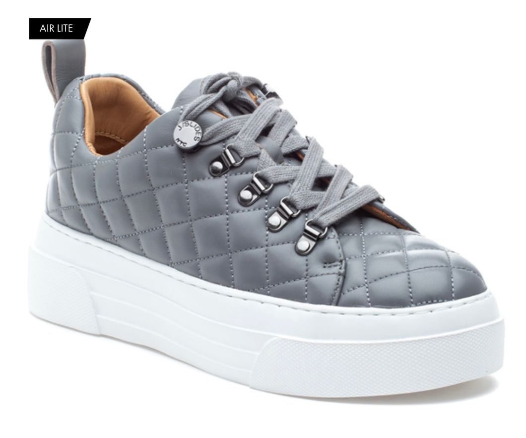 J/Slides Aimee Grey Leather Sneaker
