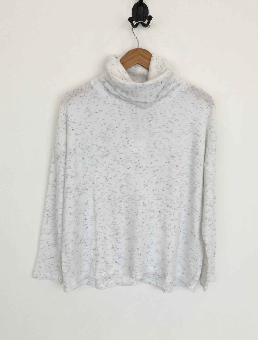 Dylan Fuzzy Flecked Cowl Neck