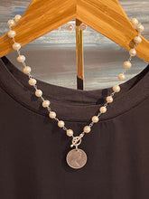 Load image into Gallery viewer, Missy Broeker Freshwater Pearl Necklace with Australian Coin
