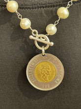 Load image into Gallery viewer, Missy Broeker Freshwater Pearl Necklace with Canadian Coin
