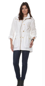 Ciao Milano Tess Rain Jacket - White and Navy