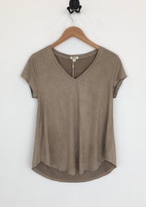 Dylan Luxe Suede Baby Doll Tee